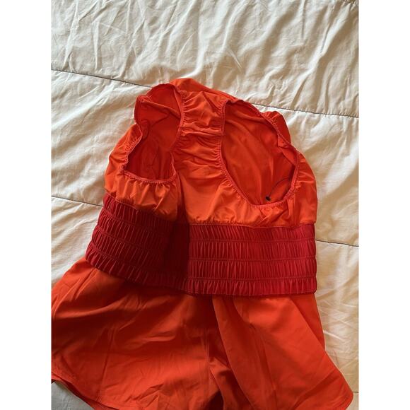 Nike One Women's Dri-FIT UltraHigh Waisted 3" Brief-Lined Shorts -Fusion Red-Med - Picture 4 of 4